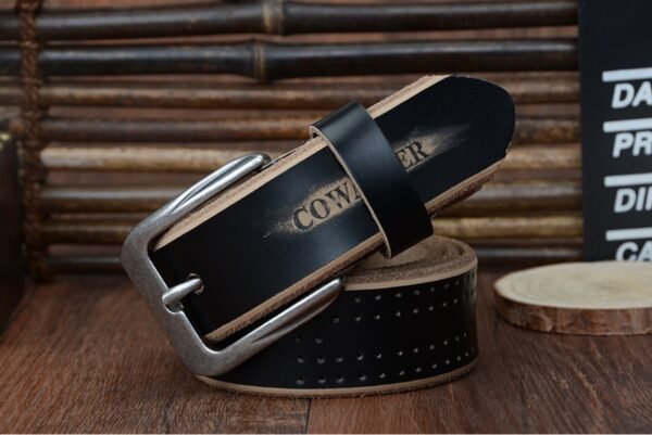 Мужской кожаный ремень Square Buckle