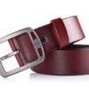 Мужской кожаный ремень Retro Silver Buckle