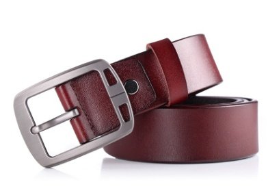 Мужской кожаный ремень Retro Silver Buckle