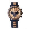 Мужские часы Luxury Wood Stainless Steel