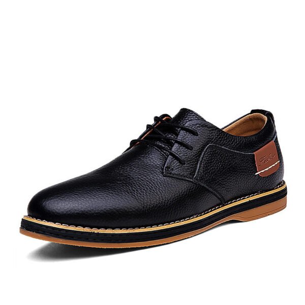 Мужские кожаные туфли Rippled Leather Oxfords