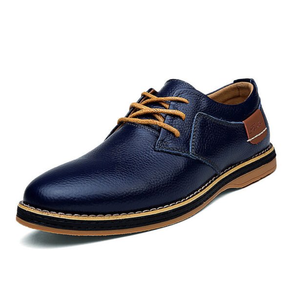 Мужские кожаные туфли Rippled Leather Oxfords
