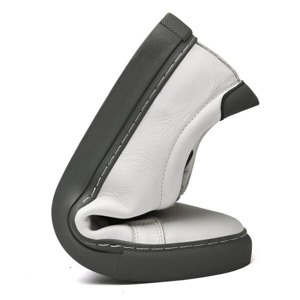 Мужские кожаные кеды White Toe Soft Sole