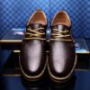 Мужские кожаные туфли Rippled Leather Oxfords