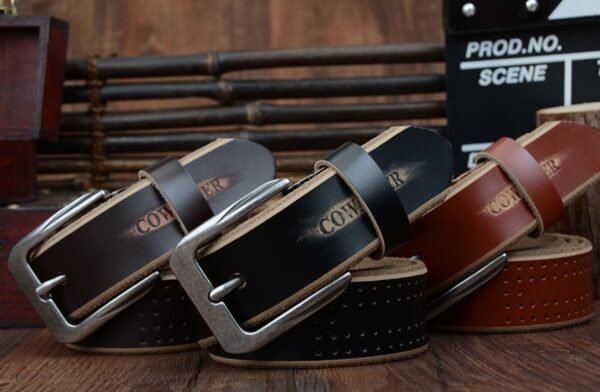 Мужской кожаный ремень Square Buckle