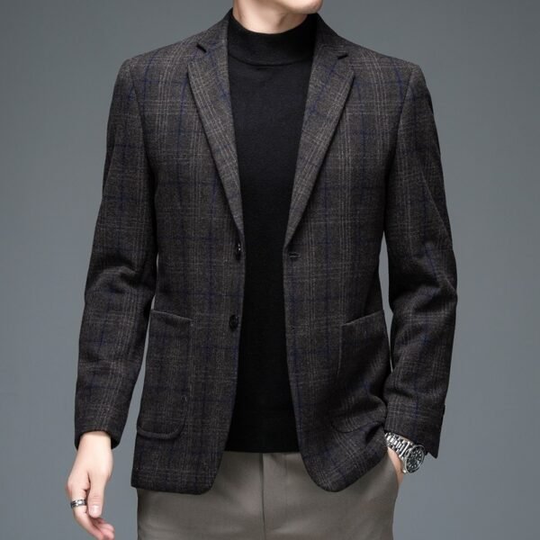 Мужской пиджак Business Casual из шерстяной ткани