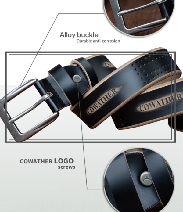 Мужской кожаный ремень Square Buckle