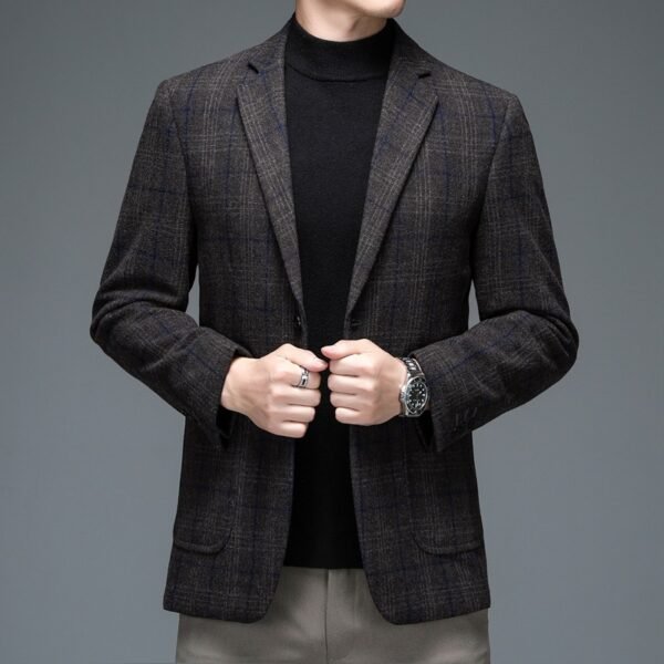 Мужской пиджак Business Casual из шерстяной ткани