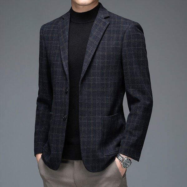 Мужской пиджак Business Casual из шерстяной ткани
