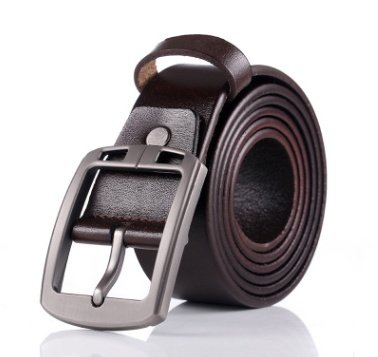Мужской кожаный ремень Retro Silver Buckle