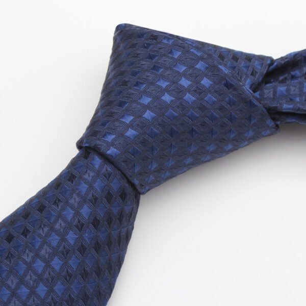 Мужской галстук Navy Blue Gradient Plaid 7 см