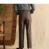 Мужские летние брюки из хлопка и льна (Straight Fit)