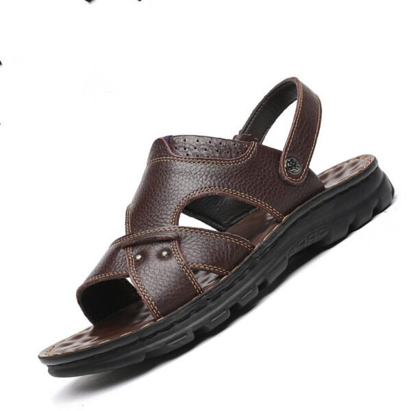 Мужские кожаные пляжные сандалии Outdoor