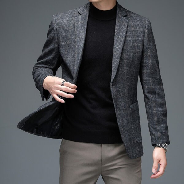 Мужской пиджак Business Casual из шерстяной ткани