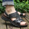 Мужские кожаные пляжные сандалии Outdoor