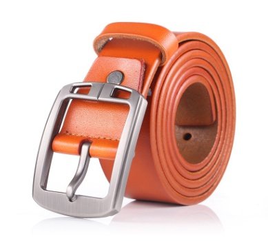 Мужской кожаный ремень Retro Silver Buckle