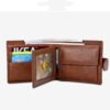 Мужской кожаный кошелёк Multifunctional Short Wallet