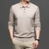 Мужское поло из шерстяной ткани (Long Sleeve)