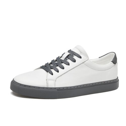 Мужские кожаные кеды White Toe Soft Sole