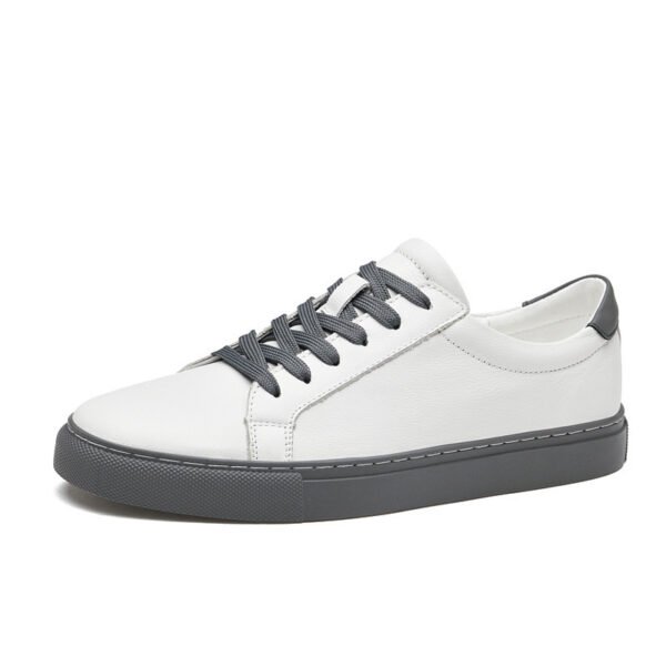 Мужские кожаные кеды White Toe Soft Sole