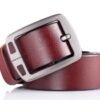 Мужской кожаный ремень Retro Silver Buckle