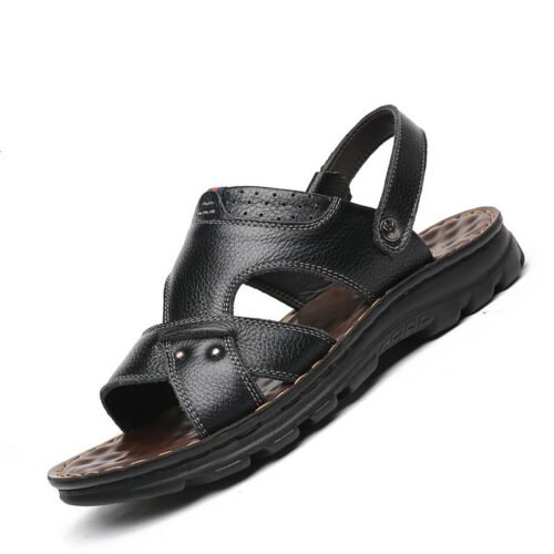 Мужские кожаные пляжные сандалии Outdoor