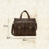 Мужской винтажный портфель Handmade из натуральной кожи