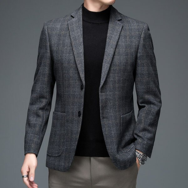 Мужской пиджак Business Casual из шерстяной ткани