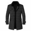 Мужское утеплённое шерстяное пальто Slim Fit
