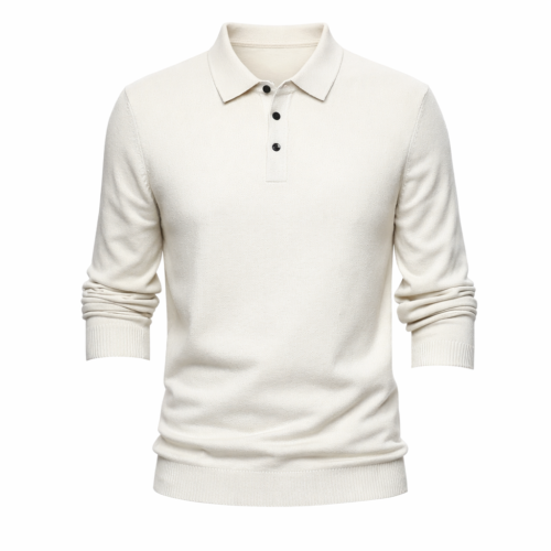Мужское поло из шерстяной ткани (Long Sleeve)