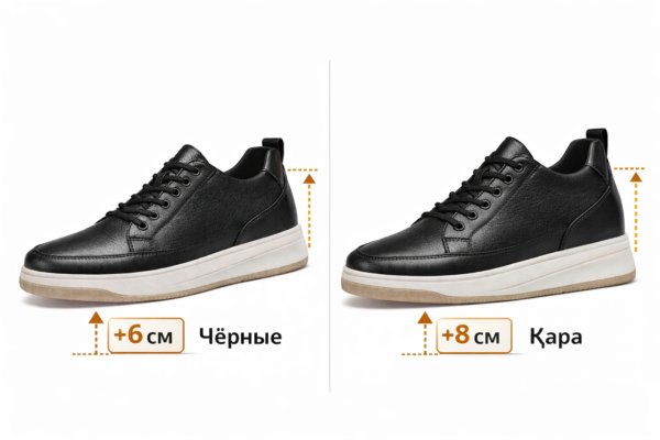 Мужские кожаные туфли  +6 / +8 см