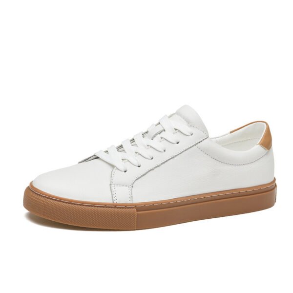 Мужские кожаные кеды White Toe Soft Sole
