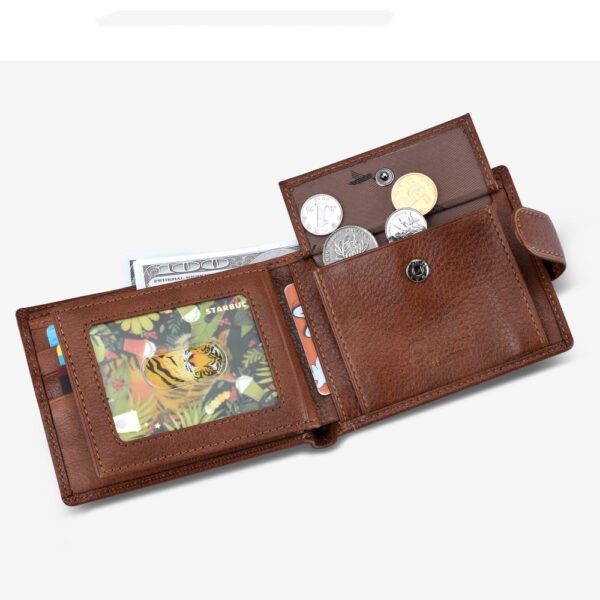 Мужской кожаный кошелёк Multifunctional Short Wallet