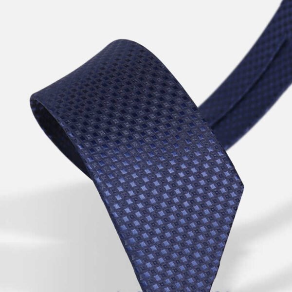 Мужской галстук Navy Blue Gradient Plaid 7 см