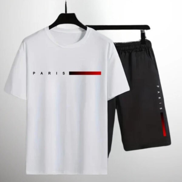 Мужской спортивный комплект из 100% хлопка (футболка + шорты)