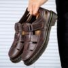 Мужские летние сандалии из натуральной кожи для активного отдыха