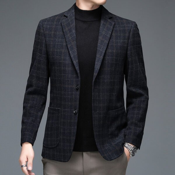 Мужской пиджак Business Casual из шерстяной ткани